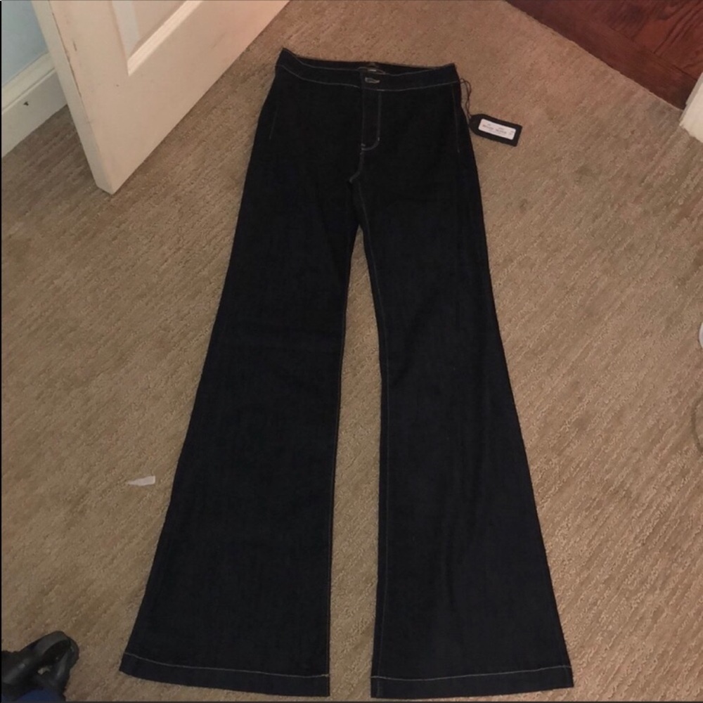 Just Black, High-rise, Dark Denim Flare Jeans